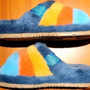UGG Pride Cali Collage Fluff You Slippers Sz 10 Men
